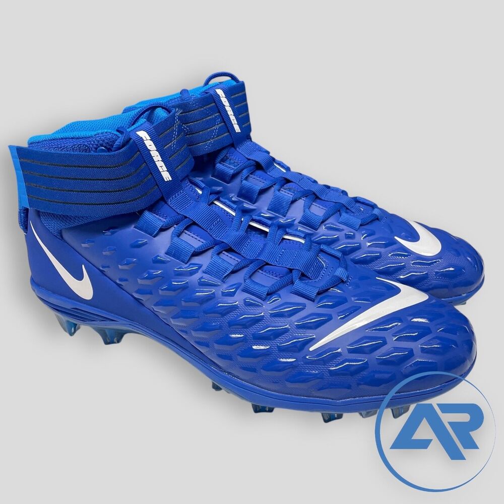 Nike Force Savage Pro 2 Mid Football Cleats Royal Blue White Men's AH4000-400